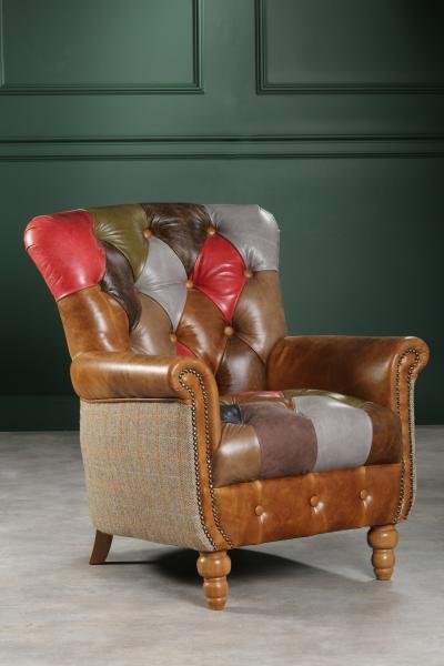 Patchwork Leather Chair