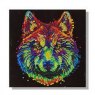 Crystal Art 30x30 Canvas Colourful Wolf