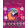 Crystal Art Card 18x18cm Paradise Parrot