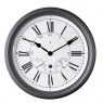 Hometime 35.5cm Wall Clock with Led Light Roman Dial - Grey