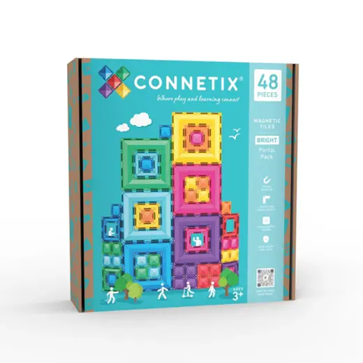 Connetix Magnetic Tiles Bright Portal Pack 48pc
