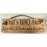Hanging Sign - Natural - Dads BBQ Area Stand Back He Knows What Hes Doing